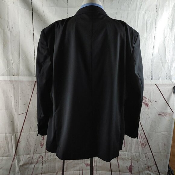 Pronto Uomo B&T 58L Wool Blend 2 Button Black Suit Jacket - Picture 8 of 14